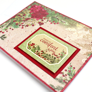 Χριστουγεννιάτικη κάρτα "Tidings of comfort & joy" - χαρτί, ευχετήριες κάρτες - 3