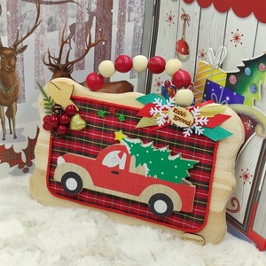 Χειροποίητο διακοσμητικό ξύλινο χριστουγεννιάτικο καδράκι - ξύλο, πίνακες & κάδρα, διακοσμητικά, χριστουγεννιάτικα δώρα, δέντρο - 4