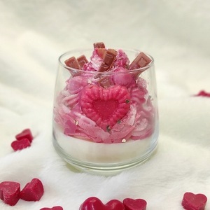 PINK CHOCOLATE HEART - χειροποίητα, αρωματικά κεριά, αρωματικό, κεριά, κεριά & κηροπήγια