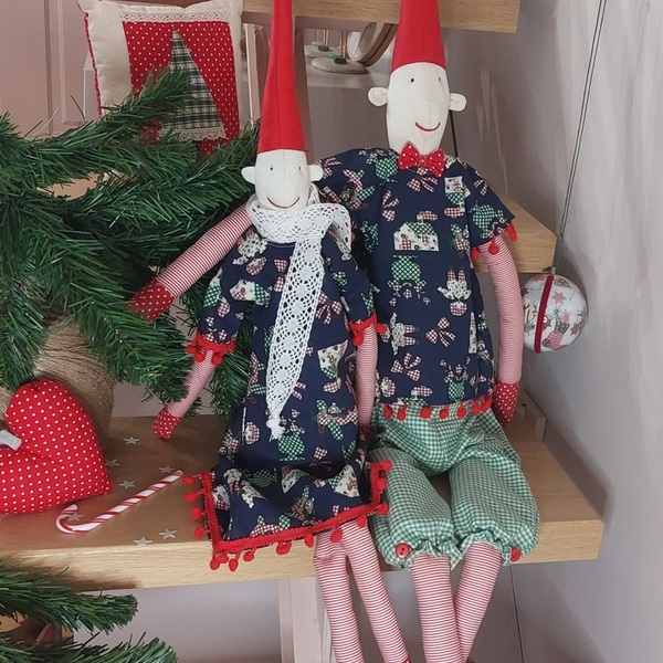 Κούκλα Ξωτικό Kορίτσι, Christma, 75εκ. - ύφασμα, δώρα για παιδιά, διακοσμητικά, χριστουγεννιάτικα δώρα, κούκλες - 3