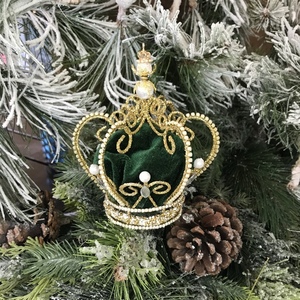 Χριστουγεννιάτικο στολιδι δέντρου Στέμμα κορώνα με πέρλες - μέταλλο, στολίδια - 2