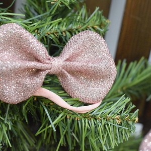 Παιδική Κορδέλα μαλλιών, Φιόγκος Γκλίτερ ροζ, 10X7εκ. - κορίτσι, βρεφικά, χριστουγεννιάτικα δώρα, δώρο γέννησης, αξεσουάρ μαλλιών - 4