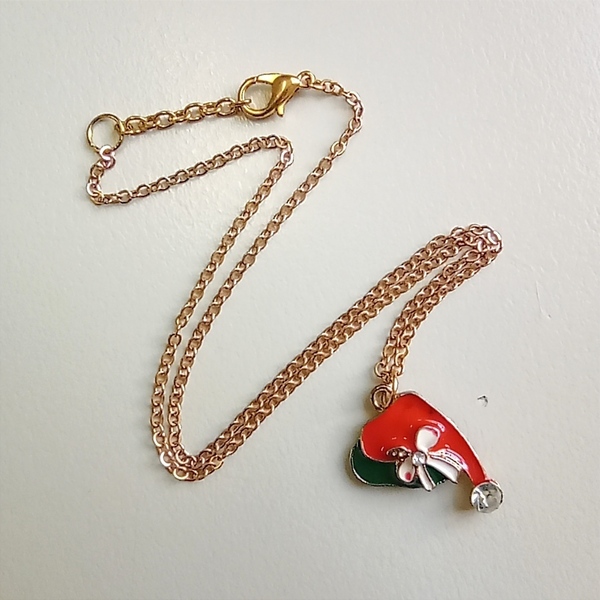 Χριστουγεννιάτικο κολιέ κοντό - μέταλλο, κοντά, κοσμήματα, χριστουγεννιάτικα δώρα, δώρα για γυναίκες - 2