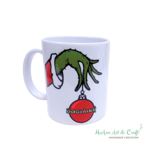 Προσωποποιημένη Χριστουγεννιάτικη κούπα Grinch 325ml - γυαλί, πορσελάνη, χριστουγεννιάτικα δώρα, είδη κουζίνας - 4