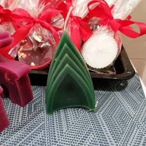 Χειροποίητο κερί σε σχήμα δέντρο - αρωματικά κεριά, χριστουγεννιάτικα δώρα - 5