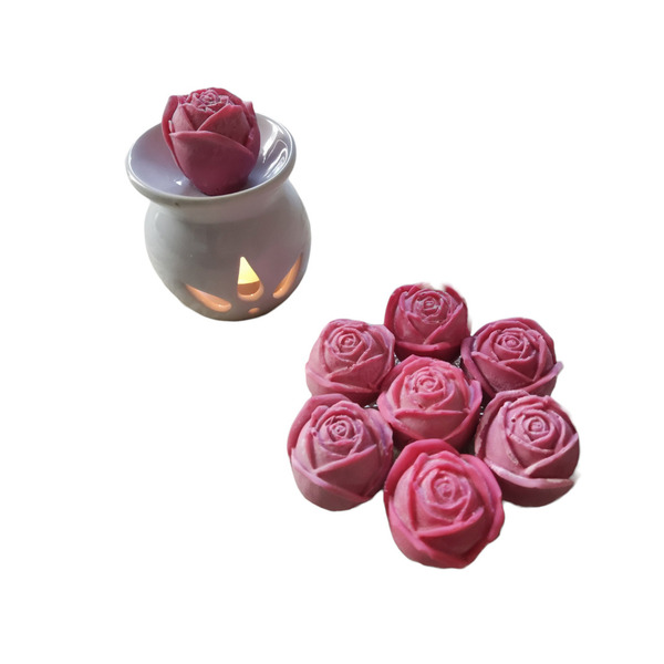 Wax melts τριαντάφυλλο - αρωματικά χώρου, soy wax, wax melt liners, vegan κεριά