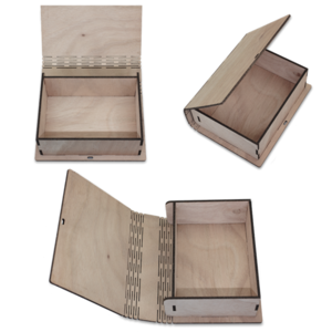 Ξύλινο βιβλίο κουτί με ξύλινα διακοσμητικά στοιχεία ΑϊΒασίλης Χρόνια Πολλά Αστεράκια - ξύλο, διακοσμητικά - 4
