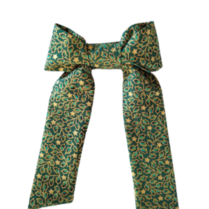 Χειροποίητος υφασμάτινος βαμβακερος φιογκος πράσινος με αστέρια με μπαρετα 1τμχ 18 με 23εκατοστά - φιόγκος, ιδεά για δώρο, αξεσουάρ μαλλιών, hair clips
