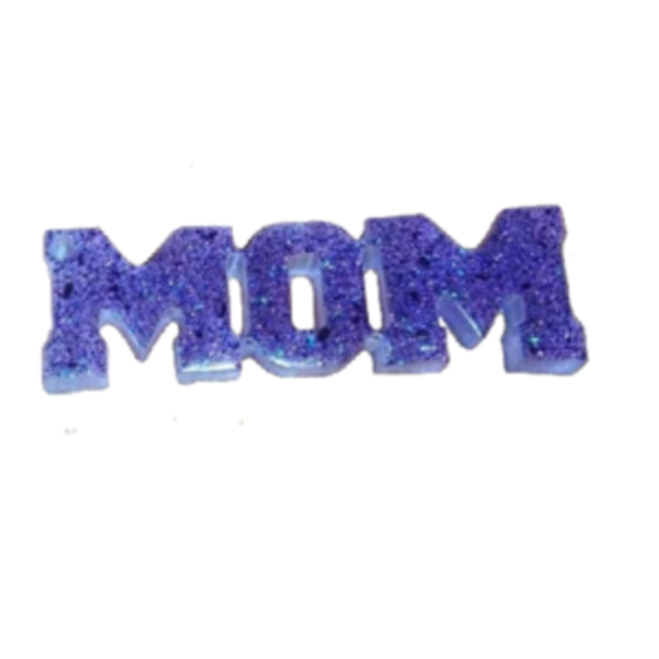 Επιτραπέζιο διακοσμητικό μωβ χρώματος με γκλίτερ από υγρό γυαλί - 6,5x2cm - ρητίνη, μαμά, μπρελοκ κλειδιών