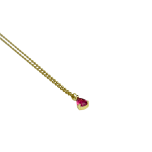 Ατσάλινο χρυσό κολιέ με επίχρυσο ροζ κρύσταλλο, μήκος: 41cm + 6cm επέκταση αλυσίδας - επιχρυσωμένα, κοντά, ατσάλι, φθηνά, μενταγιόν