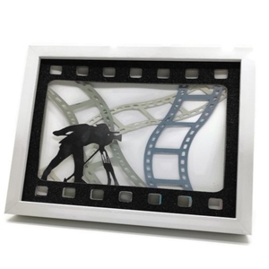Φωτιζόμενο 3D κάδρο (shadow box) κινηματογράφος - χαρτί, διακοσμητικά, κορνίζες - 3