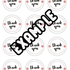 Αυτοκόλλητα (stickers) "thank you" 6 εκ. (σχέδιο 1) - αυτοκόλλητα - 2