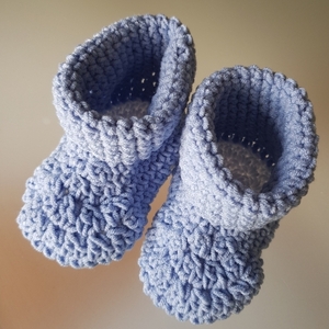 Baby booties/ Βρεφικά πλεκτά μποτάκια - αγόρι, crochet, βρεφικά - 3