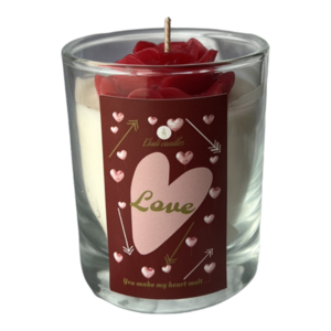 Rose garden//χειροποιητο κερι-190gr - γυαλί, κερί, αρωματικά κεριά, vegan κεριά
