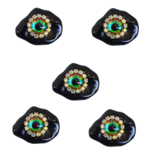 Ακρυλικό μάτι μοτίφ με στρας 5 τεμάχια επιλογή Α - υλικά κοσμημάτων, υλικά κατασκευών - 3