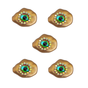 Ακρυλικό μάτι μοτίφ με στρας 5 τεμάχια επιλογή Β - υλικά κοσμημάτων, υλικά κατασκευών - 4