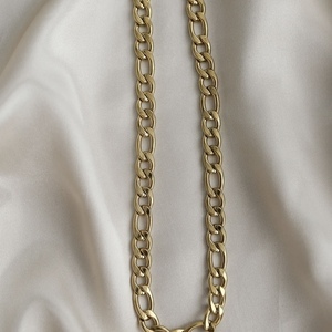 FIGARO CHAIN NECKLACE - charms, επιχρυσωμένα, μακριά, ατσάλι - 4