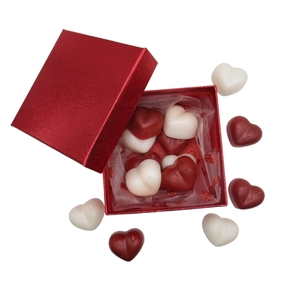 Box Καρδιές wax melts 10τμχ (60g) - αρωματικά κεριά, αρωματικό χώρου, δωρο για επέτειο, waxmelts, soy wax