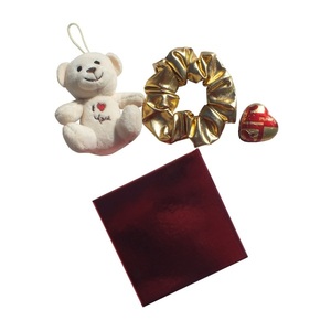 Σετ δώρου Αγίου Βαλεντίνου με αρκουδάκι - ύφασμα, καρδιά, αγ. βαλεντίνου, σετ δώρου, δώρα για γυναίκες