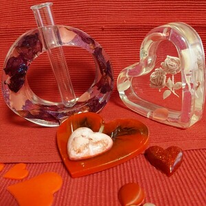 Τασάκι καρδιά από ρητίνη (12x10cm) - ρητίνη, διακοσμητικά - 4