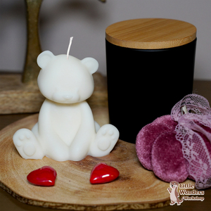 Αρκουδάκι από 100% Χειροποίητο Φυτικό Αρωματικό Κερί Σόγιας, 150γρ. - κερί, αρωματικά κεριά, κερί σόγιας - 4