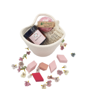 Pink Love Wellness Basket - αρωματικά κεριά, κερί σόγιας - 2