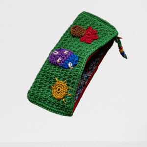 Πράσινη Πλεκτή Κασετίνα - κασετίνες, crochet, δώρα για παιδιά, πλεκτή - 2