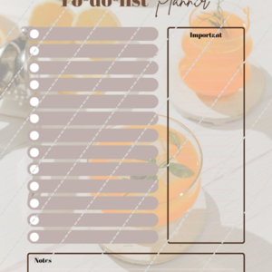 Εκτυπώσιμο To do list | Orange drinks| Aesthetic - κάρτες, φύλλα εργασίας