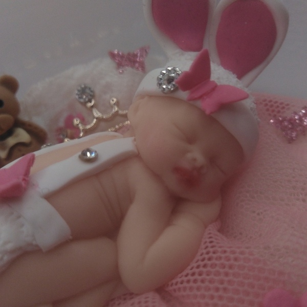 Το Πρώτο μου Πάσχα! "Tiny baby bunny Princess" - κορίτσι, διακοσμητικά, για μωρά - 3