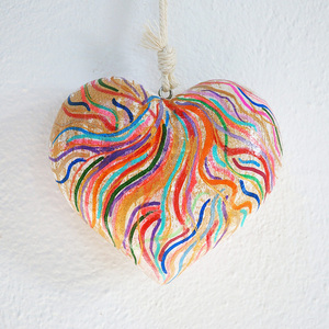 Valentines Day - Wood Heart F (Large) - ξύλο, διακοσμητικά - 2