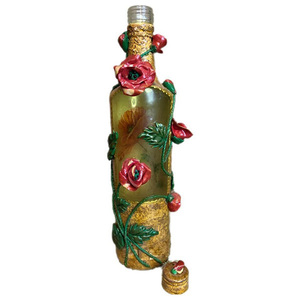 3D ΔΙΑΚΟΣΜΗΤΙΚΟ ΜΠΟΥΚΑΛΙ ΠΟΤΩΝ *MAKOVAIA* - γυαλί, ρητίνη, οργάνωση & αποθήκευση, πηλός, διακοσμητικά μπουκάλια - 5