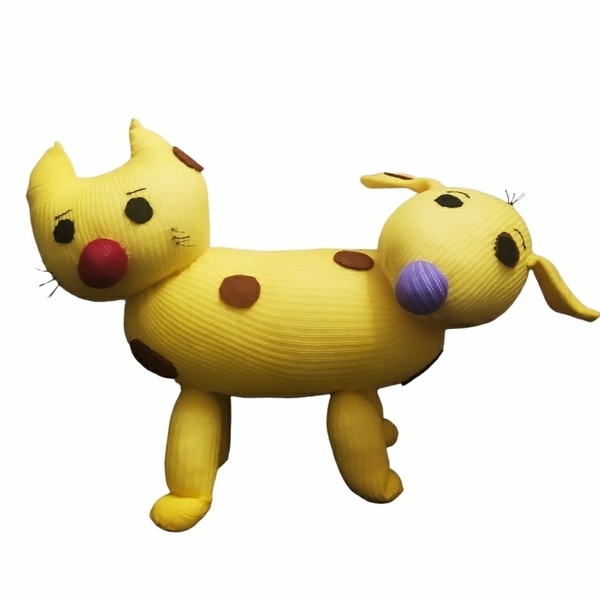 Το γατόσκυλο χειροποίητο από κάλτσες - λούτρινα, σκυλάκι, γατούλα