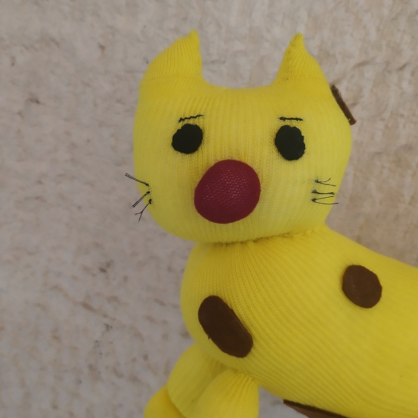 Το γατόσκυλο χειροποίητο από κάλτσες - λούτρινα, σκυλάκι, γατούλα - 4