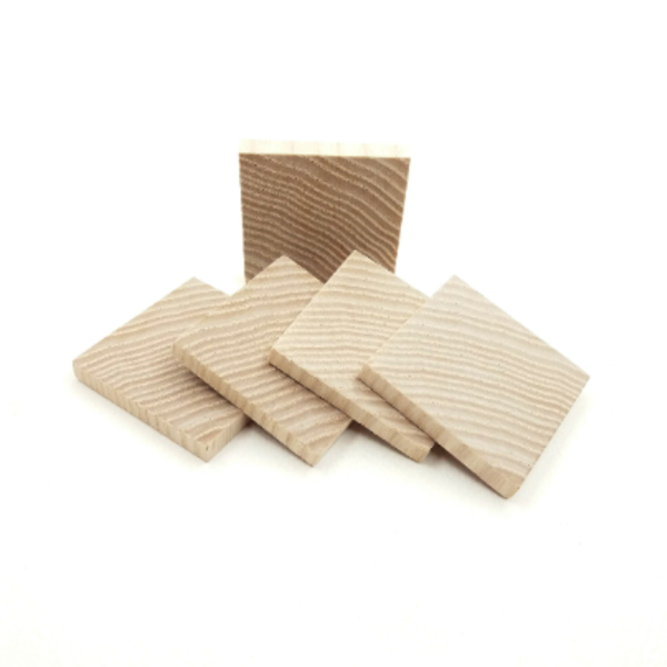 Ξύλινα τετράγωνα, σετ 5 τεμαχίων - με ξύλινο στοιχείο - 2