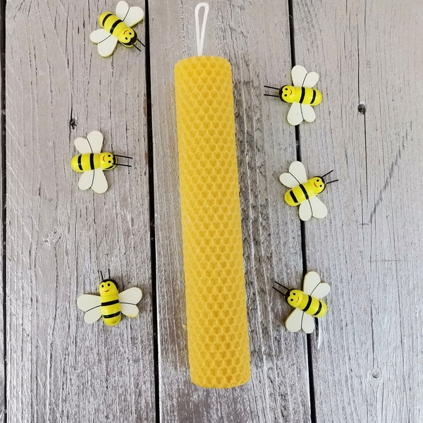 Χειροποίητη Πασχαλινή λαμπάδα από αγνό μελισσοκέρι αστόλιστη - λαμπάδες, για ενήλικες, για εφήβους - 3