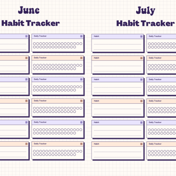 Εκτυπώσιμο βιβλιαράκι ''Habit Tracker" 12 μήνες - 12 month Habit Tracker planner Insert - Για ημερολόγιο Α5 - φύλλα εργασίας - 2