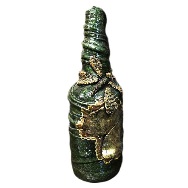 3D ΔΙΑΚΟΣΜΗΤΙΚΟ ΜΠΟΥΚΑΛΙ ΠΟΤΩΝ *STRIKOZA* - γυαλί, ρητίνη, σπίτι, πηλός, διακοσμητικά μπουκάλια - 2