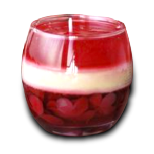 Κερί soy- gel wax σε ποτήρι με ροδοπέταλα - γυαλί, κερί, αρωματικά κεριά