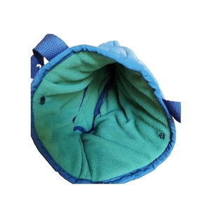 Χειροποίητη μικρή υφασμάτινη τσάντα χειρός από μπλε puffed-up αδιάβροχο - ύφασμα, χειρός, tote, μικρές, φθηνές - 3