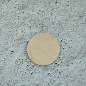Ξύλινη στρογγυλή ροδέλα χειροτεχνίας, 6,5cm 20τμχ - κύκλος, ξύλινα διακοσμητικά, υλικά κατασκευών - 2