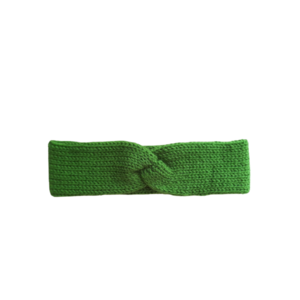 Πλεκτή πράσινη κορδέλα - ακρυλικό, σκουφάκια - 2