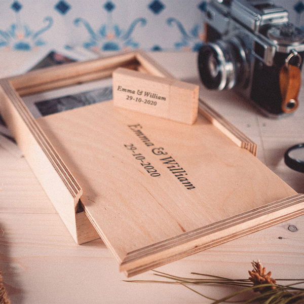 Προσωποποιημένο Ξύλινο Κουτί Φωτογραφιών - Χάραξη Ονόματα και Λογότυπο - ξύλο, personalised, άλμπουμ - 4