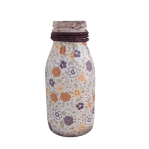 Γυάλινο διακοσμητικό μπουκάλι - γυαλί, διακοσμητικά μπουκάλια, ανοιξιάτικα λουλούδια - 2
