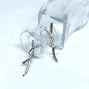 "Ypsilon Earrings" - ασήμι 925, καρφωτά, μικρά, καρφάκι - 2