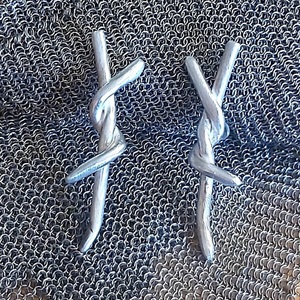 "Ypsilon Earrings" - ασήμι 925, καρφωτά, μικρά, καρφάκι - 3