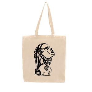 Tote Bag Woman Μαύρο 48x32 - ύφασμα, ώμου, all day, tote, πάνινες τσάντες
