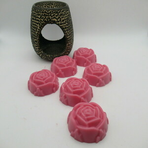 Wax melts σε σχήμα τριαντάφυλλο 6 τμχ (90gr) - αρωματικά κεριά, αρωματικό χώρου, waxmelts, soy wax - 4