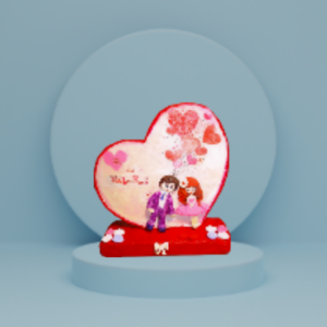 Επιτραπεζιο Χειροποιητο διακοσμητικο <<Be my Valentine>> - καρδιά, πηλός, τσιμέντο, διακοσμητικά - 5