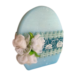 Αρωματικο μπλέ κερί 15cm - διακοσμητικά, πασχαλινά αυγά διακοσμητικά, για ενήλικες, νονοί