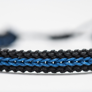 Μακραμέ βραχιόλια ανδρικά μαύρα με μπλε, βραχιόλια γυναίκα - Macrame bracelet mens black with blue, bracelet womens - νήμα, μακραμέ, boho, χεριού, αυξομειούμενα - 4